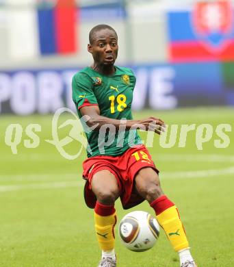 Fussball Laenderspiel. Testspiel Kamerun gegen Slowakei.  Enoh Eyong (Kamerun). Klagenfurt, am 29.5.2010.
Foto: Kuess

---
pressefotos, pressefotografie, kuess, qs, qspictures, sport, bild, bilder, bilddatenbank