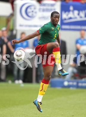 Fussball Laenderspiel. Testspiel Kamerun gegen Slowakei.  Sebastien Bassong (Kamerun). Klagenfurt, am 29.5.2010.
Foto: Kuess

---
pressefotos, pressefotografie, kuess, qs, qspictures, sport, bild, bilder, bilddatenbank