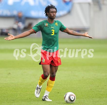 Fussball Laenderspiel. Testspiel Kamerun gegen Slowakei.  Nicolas Nkoulou (Kamerun). Klagenfurt, am 29.5.2010.
Foto: Kuess

---
pressefotos, pressefotografie, kuess, qs, qspictures, sport, bild, bilder, bilddatenbank