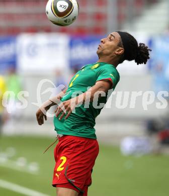 Fussball Laenderspiel. Testspiel Kamerun gegen Slowakei.  Benoit Assou Ekotto (Kamerun). Klagenfurt, am 29.5.2010.
Foto: Kuess

---
pressefotos, pressefotografie, kuess, qs, qspictures, sport, bild, bilder, bilddatenbank