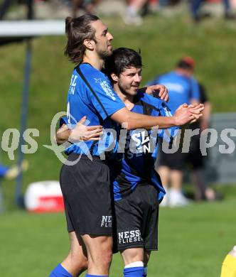 Fussball Unterliga West. SG Drautal gegen SC Hermagor. Torjubel Daniel Trupp (Drautal). Feistritz/Drau, am 5.6.2010.
Foto: Kuess
---
pressefotos, pressefotografie, kuess, qs, qspictures, sport, bild, bilder, bilddatenbank