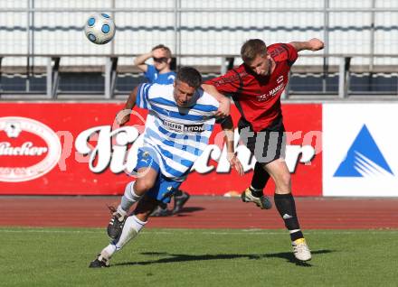 Fussball Kaerntner Liga. VSV gegen SV Penk/Reisseck. Darko Djukic (VSV), Martin Kummer (Penk). Villach, am 5.6.2010.
Foto: Kuess
---
pressefotos, pressefotografie, kuess, qs, qspictures, sport, bild, bilder, bilddatenbank