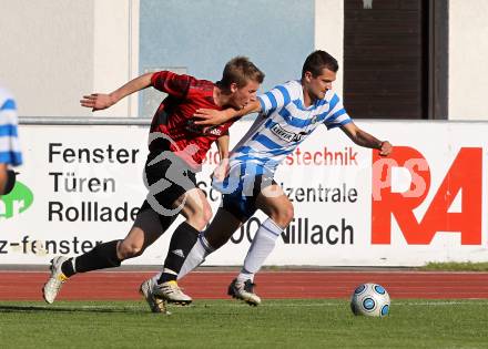 Fussball Kaerntner Liga. VSV gegen SV Penk/Reisseck. Daniel Gatternig (VSV), Martin Kummer (Penk). Villach, am 5.6.2010.
Foto: Kuess
---
pressefotos, pressefotografie, kuess, qs, qspictures, sport, bild, bilder, bilddatenbank