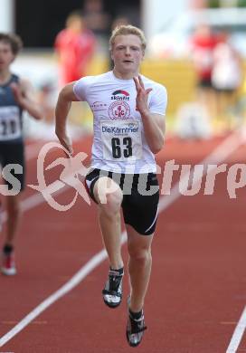 Leichtathletik. Kaerntner Meisterschaften. 100 Meter Herren. Reinhold Hollauf. Wolfsberg, am 11.6.2010.
Foto: Kuess
---
pressefotos, pressefotografie, kuess, qs, qspictures, sport, bild, bilder, bilddatenbank