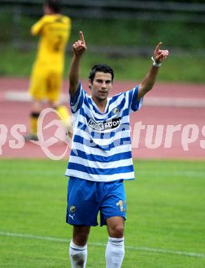 Fussball. KFV Cup. VSV gegen SG Drautal. Torjubel Ebner Sandro (VSV). Villach, 19.6.2010.
Foto: Kuess
---
pressefotos, pressefotografie, kuess, qs, qspictures, sport, bild, bilder, bilddatenbank