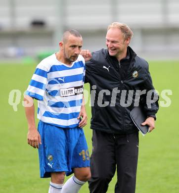 Fussball. KFV Cup. VSV gegen SG Drautal. Prettenthaler Rene, Trainer Wallner Wolfgang (VSV). Villach, 19.6.2010.
Foto: Kuess
---
pressefotos, pressefotografie, kuess, qs, qspictures, sport, bild, bilder, bilddatenbank