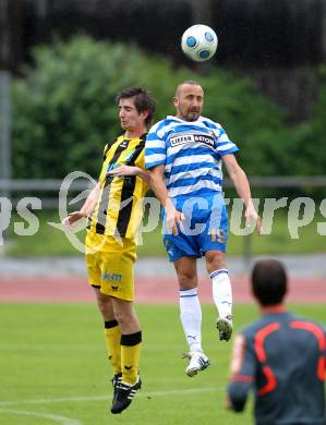 Fussball. KFV Cup. VSV gegen SG Drautal. Prettenthaler Rene (VSV), Steiner Bernhard (Drautal). Villach, 19.6.2010.
Foto: Kuess
---
pressefotos, pressefotografie, kuess, qs, qspictures, sport, bild, bilder, bilddatenbank