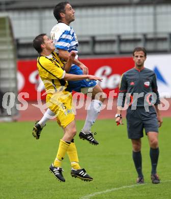 Fussball. KFV Cup. VSV gegen SG Drautal. Djukic Darko (VSV), Sandriesser Rudolf (Drautal). Villach, 19.6.2010.
Foto: Kuess
---
pressefotos, pressefotografie, kuess, qs, qspictures, sport, bild, bilder, bilddatenbank