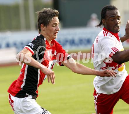 Fussball. Testspiel. WAC St. Andrae gegen Red Bull Salzburg. Pfennich Patrick (WAC), Ngwat Mahop Louis (Salzburg).
Wolfsberg, 22.6.2010.
Foto: Kuess
---
pressefotos, pressefotografie, kuess, qs, qspictures, sport, bild, bilder, bilddatenbank