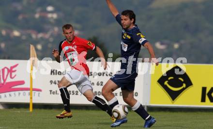 Fussball Testspiel. St. Michael/Lav. gg. WAC/St. Andrae. Guenther Walder (St. Michael), Manuel Kerhe (WAC). St. Michael/Lav. am 26.6.2010.
Foto: Kuess
---
pressefotos, pressefotografie, kuess, qs, qspictures, sport, bild, bilder, bilddatenbank