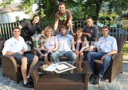 Sport und Studium. Christian Pichler, Alexander Payer, Julia Schmid, Franz Preiml, Lisa Holzfeind,   Andreas Lausegger, Tomaz Druml, Florian Berg. Klagenfurt, am 29.6.2010.
Foto: Kuess
---
pressefotos, pressefotografie, kuess, qs, qspictures, sport, bild, bilder, bilddatenbank