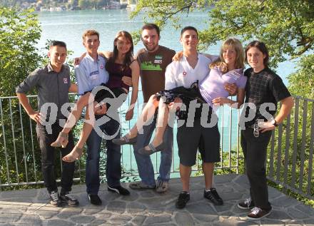 Sport und Studium. Tomaz Druml, Florian Berg, Lisa Holzfeind, Christian Pichler, Julia Schmid,  Andreas Lausegger, Alexander Payer. Klagenfurt, am 29.6.2010.
Foto: Kuess
---
pressefotos, pressefotografie, kuess, qs, qspictures, sport, bild, bilder, bilddatenbank