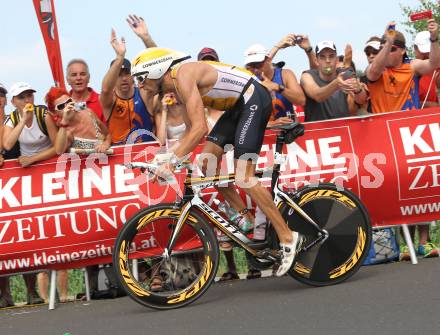 Kaernten Ironman Austria. Radfahren. Marino Vanhoenacker (BEL). Klagenfurt, am 4.7.2010.
Foto: Kuess

---
pressefotos, pressefotografie, kuess, qs, qspictures, sport, bild, bilder, bilddatenbank