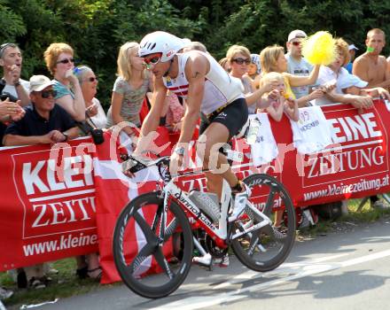 Kaernten Ironman Austria. Radfahren.  Michael Weiss (AUT). Klagenfurt, am 4.7.2010.
Foto: Kuess

---
pressefotos, pressefotografie, kuess, qs, qspictures, sport, bild, bilder, bilddatenbank