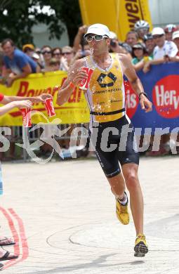 Kaernten Ironman Austria. Laufen. Marino Vanhoenacker (AUT). Klagenfurt, am 4.7.2010.
Foto: Kuess

---
pressefotos, pressefotografie, kuess, qs, qspictures, sport, bild, bilder, bilddatenbank