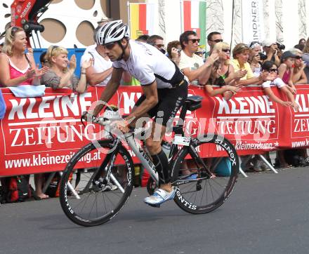 Kaernten Ironman Austria. Radfahren. Norbert Domnik (AUT). Klagenfurt, am 4.7.2010.
Foto: Kuess

---
pressefotos, pressefotografie, kuess, qs, qspictures, sport, bild, bilder, bilddatenbank