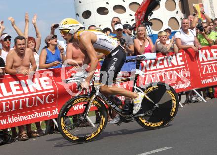 Kaernten Ironman Austria. Radfahren. Markus Fachbach (GER). Klagenfurt, am 4.7.2010.
Foto: Kuess

---
pressefotos, pressefotografie, kuess, qs, qspictures, sport, bild, bilder, bilddatenbank