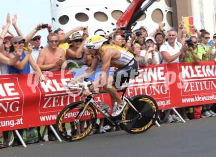 Kaernten Ironman Austria. Radfahren. Marino Vanhoenacker (BEL),. Klagenfurt, am 4.7.2010.
Foto: Kuess

---
pressefotos, pressefotografie, kuess, qs, qspictures, sport, bild, bilder, bilddatenbank