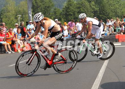 Kaernten Ironman Austria. Radfahren. Marlies Penker (AUT). Klagenfurt, am 4.7.2010.
Foto: Kuess

---
pressefotos, pressefotografie, kuess, qs, qspictures, sport, bild, bilder, bilddatenbank