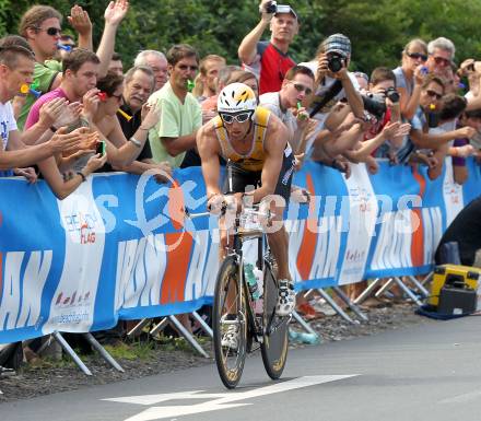 Kaernten Ironman Austria. Radfahren. Marino Vanhoenacker (BEL). Klagenfurt, am 4.7.2010.
Foto: Kuess

---
pressefotos, pressefotografie, kuess, qs, qspictures, sport, bild, bilder, bilddatenbank