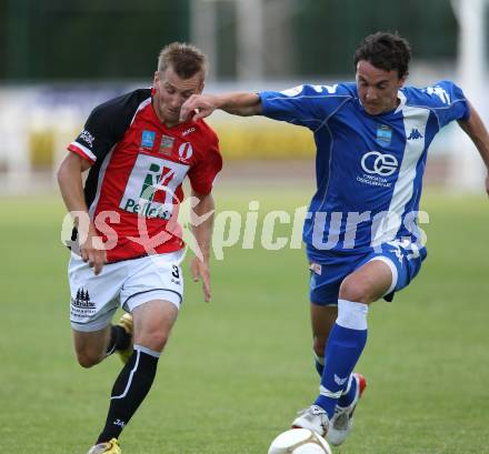 Fussball. Testspiel.  WAC/St.Andrae gegen NK Osijek. Manuel Kerhe (WAC), Pero Stojkic (Osijek).
Wolfsberg, 6.7.2010.
Foto: Kuess
---
pressefotos, pressefotografie, kuess, qs, qspictures, sport, bild, bilder, bilddatenbank