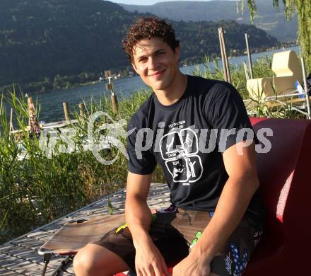 EBEL. Eishockey Bundesliga. Teambuilding VSV. Triathlon. Wasserschi. Mario Altmann. Ossiacher See, am 9.7.2010.
Foto: Kuess
---
pressefotos, pressefotografie, kuess, qs, qspictures, sport, bild, bilder, bilddatenbank