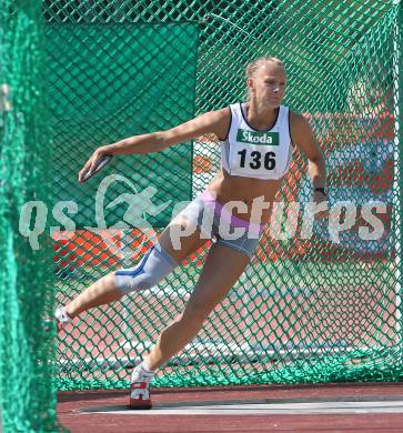 Leichtathletik. Oesterreichische Meisterschaft. Diskus Frauen. Stefanie Waldkircher (LG Klagenfurt). Villach, am 11.7.2010.
Foto: Kuess
---
pressefotos, pressefotografie, kuess, qs, qspictures, sport, bild, bilder, bilddatenbank