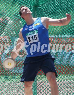 Leichtathletik. Oesterreichische Meisterschaft. Diskus. Gerhard Mayer (SVS Leichtathletik) Villach, am 11.7.2010.
Foto: Kuess
---
pressefotos, pressefotografie, kuess, qs, qspictures, sport, bild, bilder, bilddatenbank