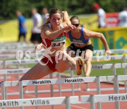 Leichtathletik. Oesterreichische Meisterschaft. 100 Meter Huerden Frauen. Beate Schrott (UNION St. Poelten). Villach, am 11.7.2010.
Foto: Kuess
---
pressefotos, pressefotografie, kuess, qs, qspictures, sport, bild, bilder, bilddatenbank