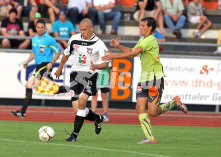 Fussball. Erste Liga. WAC/St. Andrae gegen FC PAX Gratkorn. Korepp Stefan (WAC), Perchtold Marco (Gratkorn).  Wolfsberg, 13.7.2010. 
Foto: Kuess

---
pressefotos, pressefotografie, kuess, qs, qspictures, sport, bild, bilder, bilddatenbank