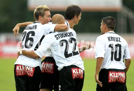 Fussball. Erste Liga. WAC/St. Andrae gegen FC PAX Gratkorn. Torjubel WAC.  Wolfsberg, 13.7.2010. 
Foto: Kuess

---
pressefotos, pressefotografie, kuess, qs, qspictures, sport, bild, bilder, bilddatenbank