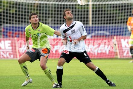 Fussball. Erste Liga. WAC/St. Andrae gegen FC PAX Gratkorn. Marco Reich (WAC), Taucher Wolfgang (Gratkorn).  Wolfsberg, 13.7.2010. 
Foto: Kuess

---
pressefotos, pressefotografie, kuess, qs, qspictures, sport, bild, bilder, bilddatenbank