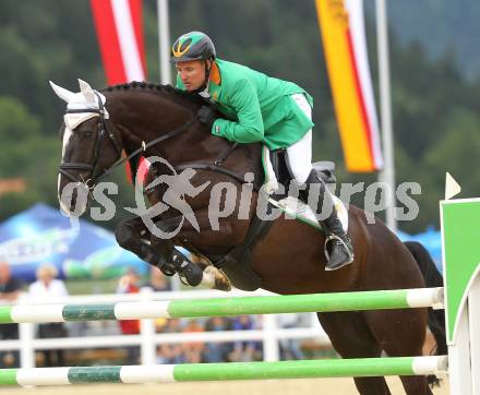 Springreiten. Kaerntner Meisterschaften. Dieter Koefler auf Casper 150. Treffen, am 18.7.2010.
Foto: Kuess
---
pressefotos, pressefotografie, kuess, qs, qspictures, sport, bild, bilder, bilddatenbank