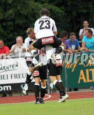 Fussball. Erste Liga. WAC/St. Andrae gegen Vienna FC. Torjubel WAC.  Wolfsberg, 23.7.2010. 
Foto: Kuess

---
pressefotos, pressefotografie, kuess, qs, qspictures, sport, bild, bilder, bilddatenbank