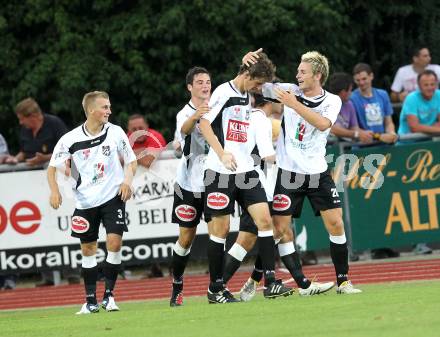 Fussball. Erste Liga. WAC/St. Andrae gegen Vienna FC. Torjubel WAC.  Wolfsberg, 23.7.2010. 
Foto: Kuess

---
pressefotos, pressefotografie, kuess, qs, qspictures, sport, bild, bilder, bilddatenbank