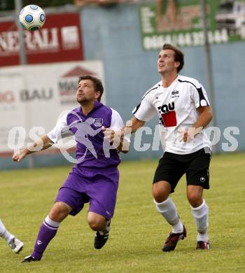 Fussball. OEFB Cup 2011 . SVG Bleiburg gegen SK Austria Klagenfurt. Smrtnik Toni (Bleiburg), Christian Sablatnig (Klagenfurt). Bleiburg, 23.7.2010. 
Foto: Kuess

---
pressefotos, pressefotografie, kuess, qs, qspictures, sport, bild, bilder, bilddatenbank