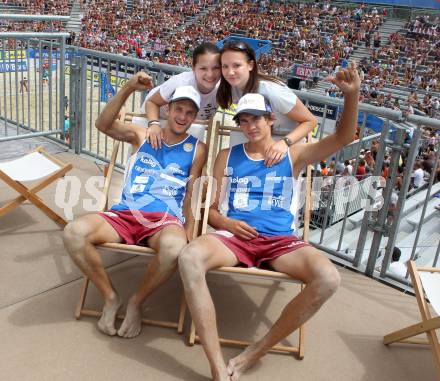 Beachvolleyball Grand Slam. Robin Seidl, Alexander Huber. Klagenfurt, 28.7.2010.
Foto: Kuess

---
pressefotos, pressefotografie, kuess, qs, qspictures, sport, bild, bilder, bilddatenbank