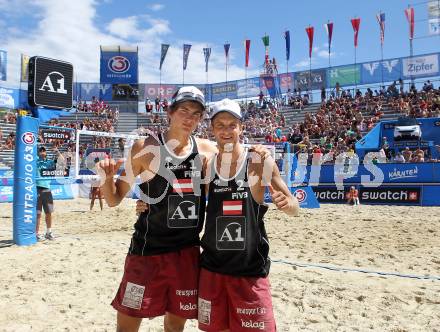 Beachvolleyball Grand Slam. Robin Seidl, Alexander Huber. Klagenfurt, 28.7.2010.
Foto: Kuess

---
pressefotos, pressefotografie, kuess, qs, qspictures, sport, bild, bilder, bilddatenbank