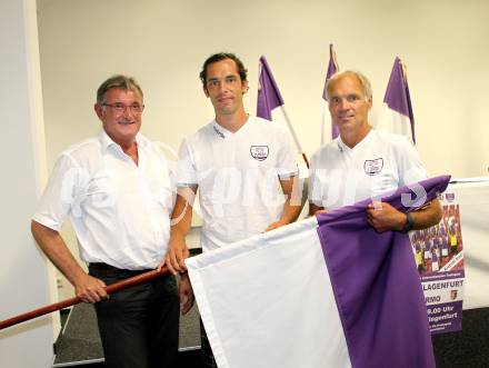 Fussball Regionalliga. SK Austria Klagenfurt. Josef Loibnegger, Christian Prawda, Walter Schoppitsch. Klagenfurt, am 23.7.2010.
Foto: Kuess
---
pressefotos, pressefotografie, kuess, qs, qspictures, sport, bild, bilder, bilddatenbank