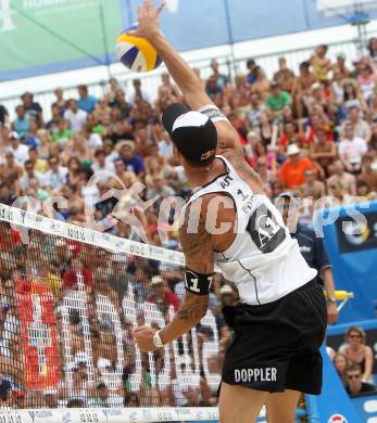 Beachvolleyball Grand Slam. Clemens Doppler,  (AUT). Klagenfurt, 29.7.2010.
Foto: Kuess

---
pressefotos, pressefotografie, kuess, qs, qspictures, sport, bild, bilder, bilddatenbank