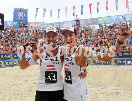 Beachvolleyball Grand Slam. Clemens Doppler, Matthias Mellitzer  (AUT). Klagenfurt, 29.7.2010.
Foto: Kuess

---
pressefotos, pressefotografie, kuess, qs, qspictures, sport, bild, bilder, bilddatenbank