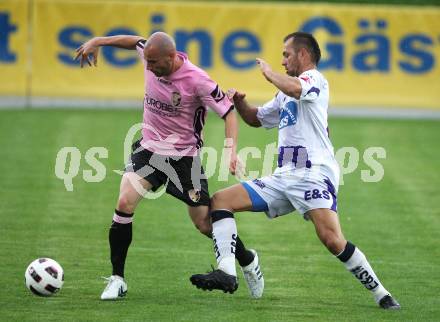 Fussball Testspiel. SAK gegen US Palermo. Goran Jolic (SAK), Roberto Guana (Palermo). St. Veit, am 29.7.2010.
Foto: Kuess
---
pressefotos, pressefotografie, kuess, qs, qspictures, sport, bild, bilder, bilddatenbank