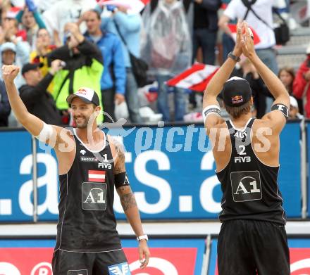 Beachvolleyball Grand Slam. DOPPLER Clemens, MELLITZER Matthias. Klagenfurt, 30.7.2010.
Foto: Kuess

---
pressefotos, pressefotografie, kuess, qs, qspictures, sport, bild, bilder, bilddatenbank