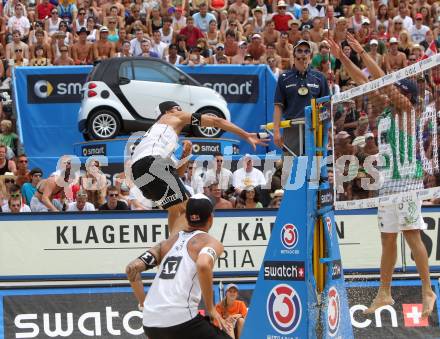 Beachvolleyball Grand Slam. Clemens Doppler, Matthias Mellitzer  (AUT). Klagenfurt, 29.7.2010.
Foto: Kuess

---
pressefotos, pressefotografie, kuess, qs, qspictures, sport, bild, bilder, bilddatenbank