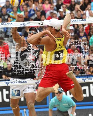 Beachvolleyball Grand Slam. Alexander Horst (AUT), KORENG Eric, (GER). Klagenfurt, 30.7.2010.
Foto: Kuess

---
pressefotos, pressefotografie, kuess, qs, qspictures, sport, bild, bilder, bilddatenbank