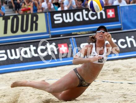 Beachvolleyball Grand Slam. Sara Montagnolli,  (AUT). Klagenfurt, 29.7.2010.
Foto: Kuess

---
pressefotos, pressefotografie, kuess, qs, qspictures, sport, bild, bilder, bilddatenbank