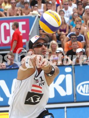 Beachvolleyball Grand Slam. Clemens Doppler,  (AUT). Klagenfurt, 29.7.2010.
Foto: Kuess

---
pressefotos, pressefotografie, kuess, qs, qspictures, sport, bild, bilder, bilddatenbank