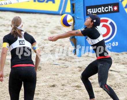 Beachvolleyball Grand Slam. Nach dem Spiel. Klagenfurt, 30.7.2010.
Foto: Kuess

---
pressefotos, pressefotografie, kuess, qs, qspictures, sport, bild, bilder, bilddatenbank