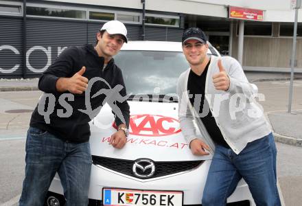 Eishockey. KAC. Andy Chiodo Tormann, Tormanntrainer Pierre Beaulieu. Klagenfurt, 3.8.2010.
Foto: Kuess 
---
pressefotos, pressefotografie, kuess, qs, qspictures, sport, bild, bilder, bilddatenbank