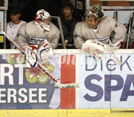 EBEL. Eishockey Bundesliga. KAC. Training. Rene Swette, Andy Chiodo. Klagenfurt, 4.8.2010.
Foto: Kuess
---
pressefotos, pressefotografie, kuess, qs, qspictures, sport, bild, bilder, bilddatenbank